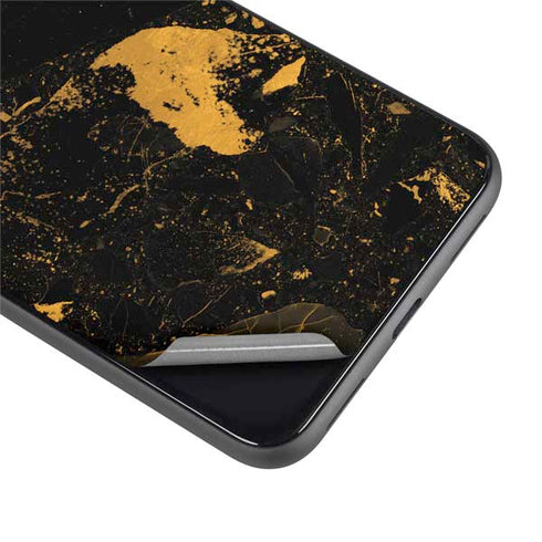Black and Gold Scattered Marble Google Pixel 4 XL Skin